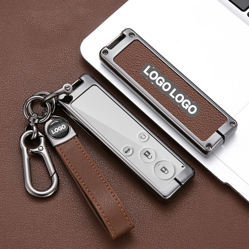 For BYD Speed Racer Key Fob Cover BYD New Speed Racer G5 Long Key Metal Leather Shell Buckle