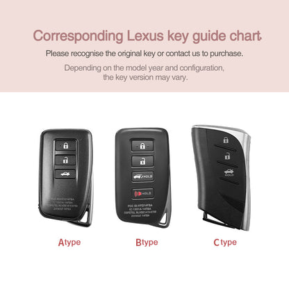 Für Lexus Autoschlüsselabdeckung – 4 Tasten | IS200, IS250, IS300, IS350, ES300, RC200T﻿, RC300, RC350, LX570, NX200, NX300, RX350, RX450 Schlüsselanhängerabdeckung