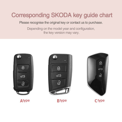 Für Skoda-Schlüsselabdeckung (2005–12) | Schlüsselanhängerabdeckung für VW Golf, Jetta, Amarok, Cady, Passat, Polo, Tiguan, Touareg.
