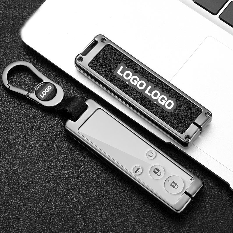 For BYD Speed Racer Key Fob Cover BYD New Speed Racer G5 Long Key Metal Leather Shell Buckle