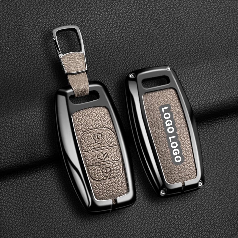 Für Great Wall / Haval-Schlüsselabdeckung – Metallic-Finish, 3 Tasten | H1 H4 H6 H7 H9 Jolion | Great Wall Haval-Zubehör | Schlüsselanhänger-Etui Haval | Autogeschenk