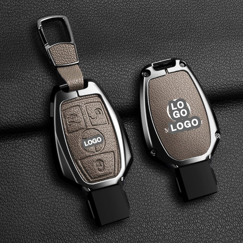 Für Mercedes-Benz Schlüsselhülle - Transparent | A/C/E-Autoschlüsselhülle aus Leder