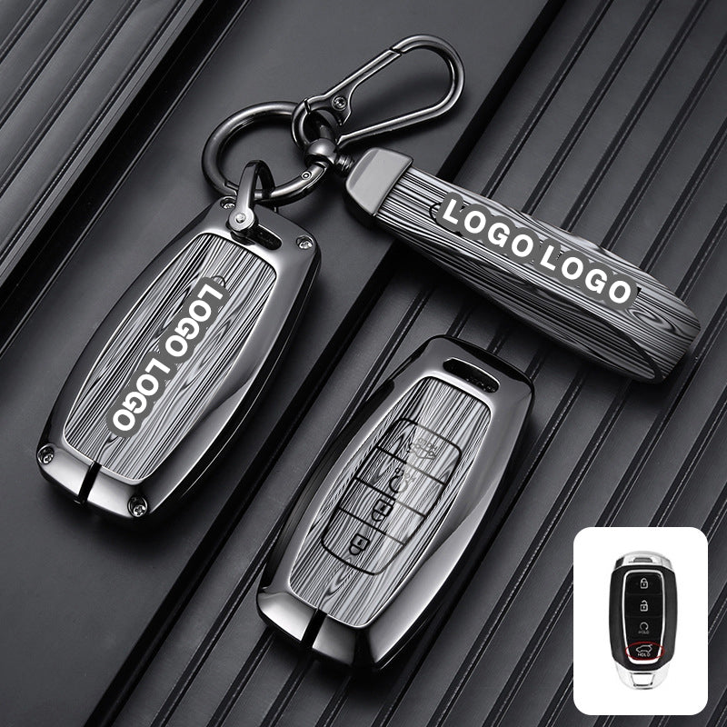 Für Hyundai-Schlüsselhülle – 4 Tasten | i30, Elantra, Tucson, Kona | Schutzhülle für Autoschlüssel