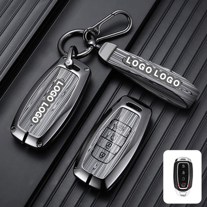 Für Hyundai-Schlüsselhülle – 4 Tasten | i30, Elantra, Tucson, Kona | Schutzhülle für Autoschlüssel