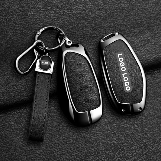 Für Great Wall / Haval-Schlüsselabdeckung – Metallic-Finish, 3 Tasten | H1 H4 H6 H7 H9 Jolion | Great Wall Haval-Zubehör | Schlüsselanhänger-Etui Haval | Autogeschenk