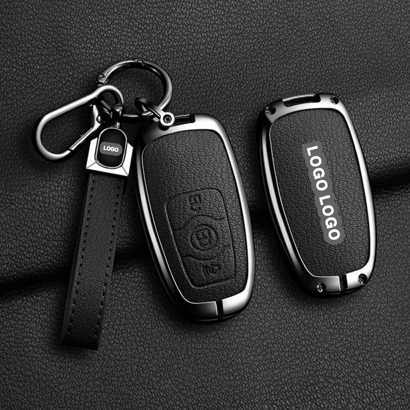 Für Great Wall / Haval-Schlüsselabdeckung – Metallic-Finish, 3 Tasten | H1 H4 H6 H7 H9 Jolion | Great Wall Haval-Zubehör | Schlüsselanhänger-Etui Haval | Autogeschenk