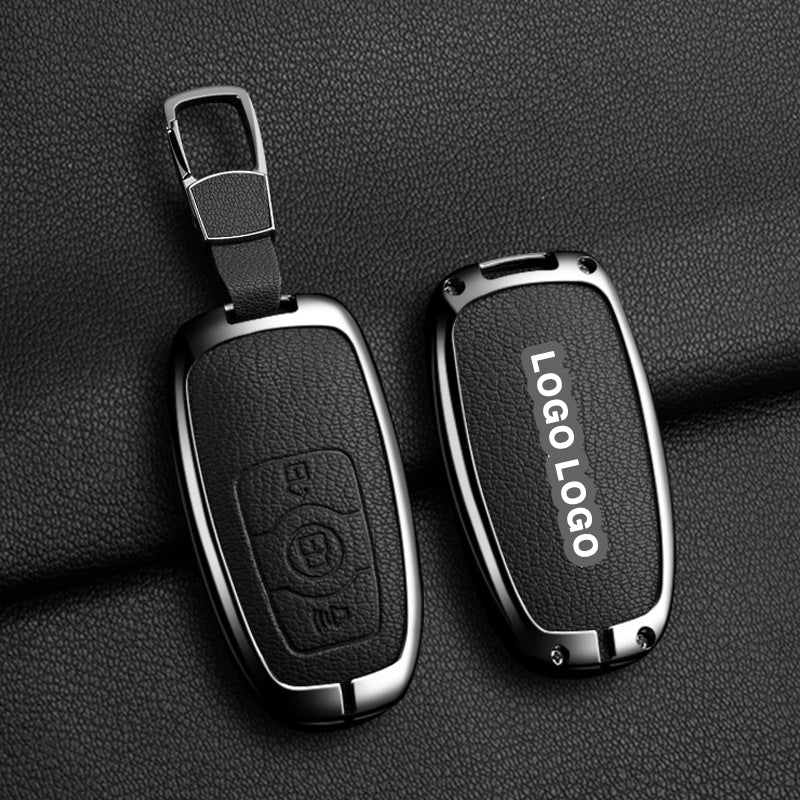 Für Great Wall / Haval-Schlüsselabdeckung – Metallic-Finish, 3 Tasten | H1 H4 H6 H7 H9 Jolion | Great Wall Haval-Zubehör | Schlüsselanhänger-Etui Haval | Autogeschenk