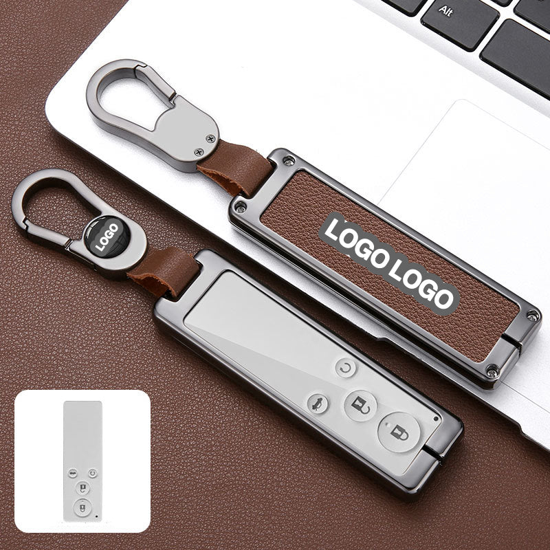 For BYD Speed Racer Key Fob Cover BYD New Speed Racer G5 Long Key Metal Leather Shell Buckle