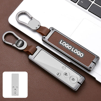 For BYD Speed Racer Key Fob Cover BYD New Speed Racer G5 Long Key Metal Leather Shell Buckle